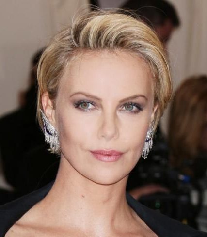 charlize theron curly haircut