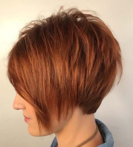 layered short curly bob