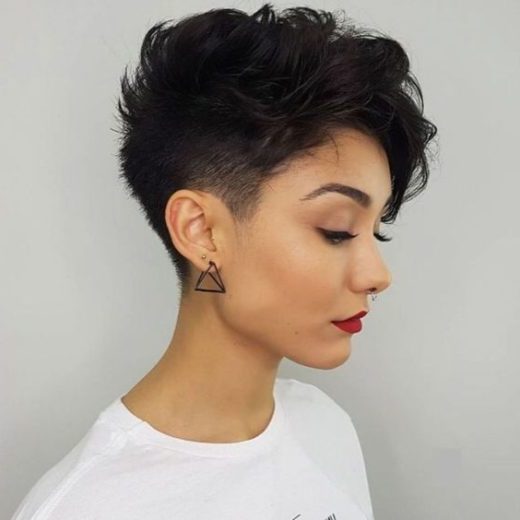 medium hair with undercut