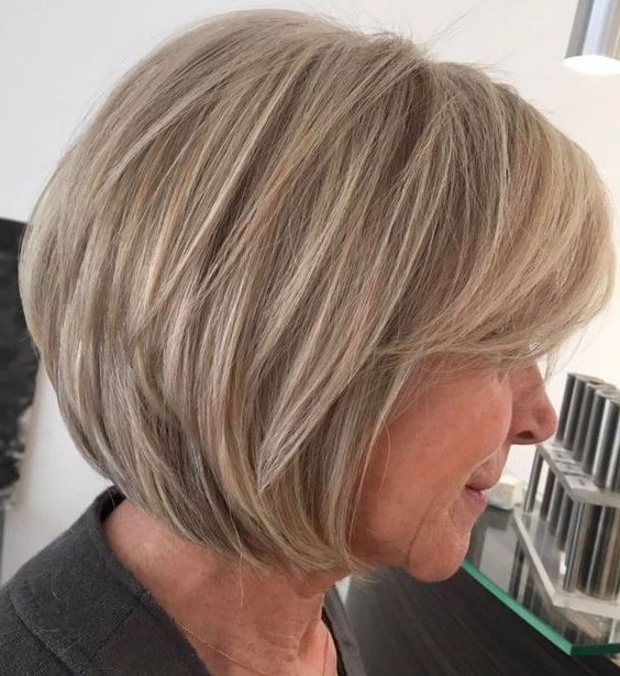 medium layered bob hairstyles for over 50