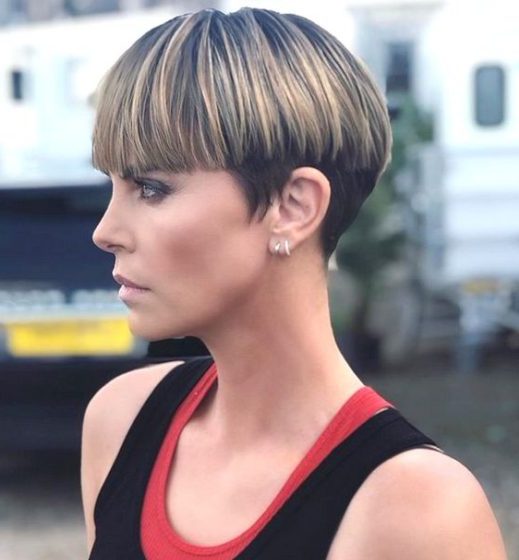 modern bowl cut fade