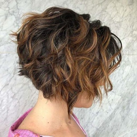 natural curly curly bob with bangs