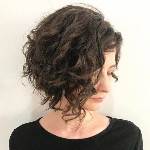 natural curly short curly bob