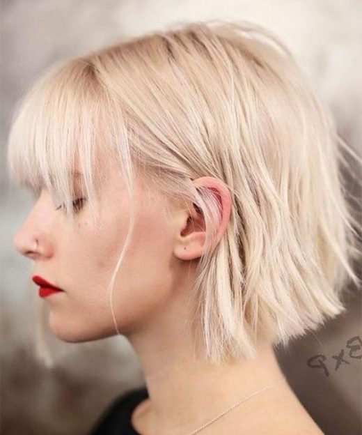 short blonde undercut