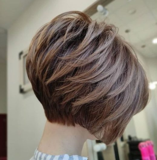 stacked funky inverted bob