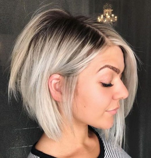 undercut stacked bob