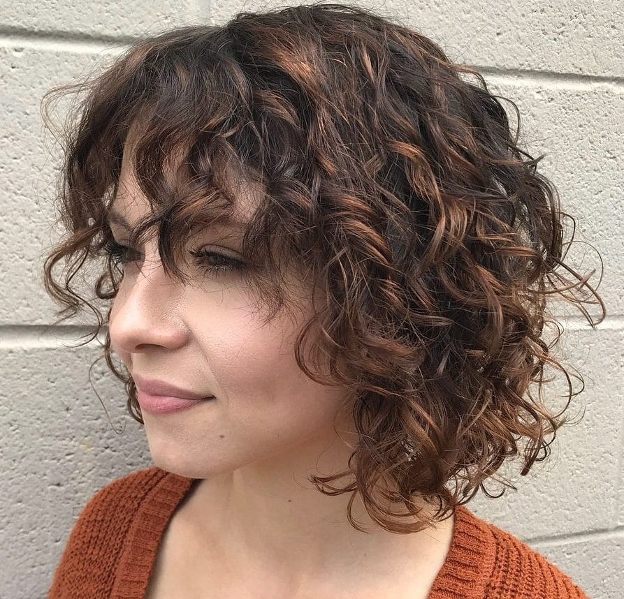 Bangs hairstyles for naturally curly hair over 50