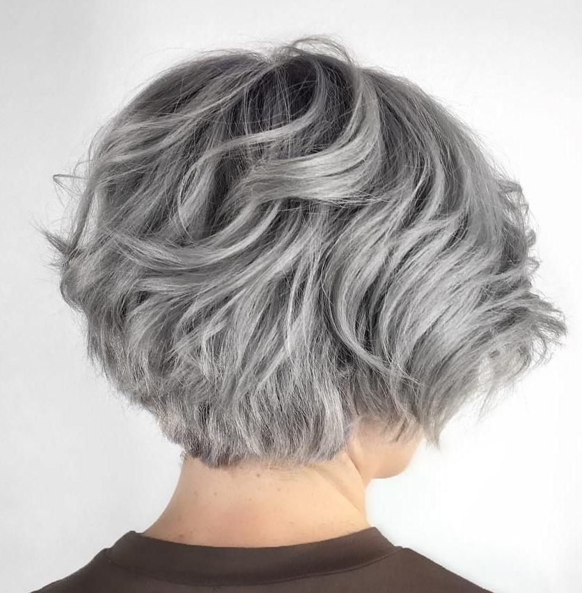 Layered hairstyles for gray hair