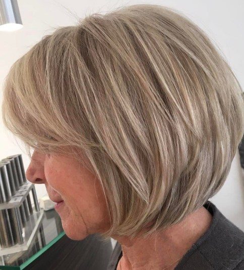 Medium layered bob hairstyles for over 50