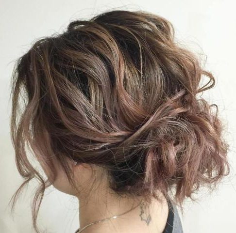 Messy short hair updos