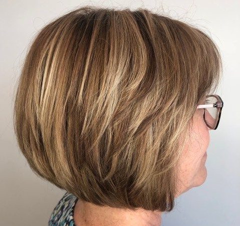 Short hairstyles for fine hair over 60 with glasses
