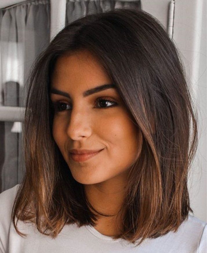 Shoulder length short straight hairstyles