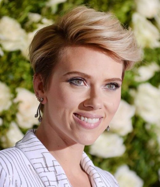 buzz cut scarlett johansson short hair