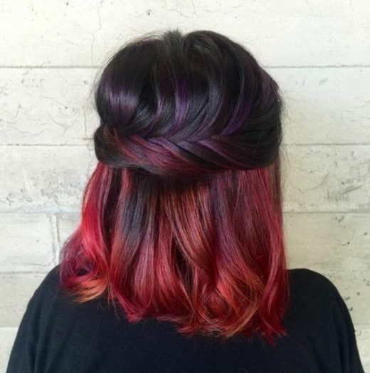 chocolate cherry short burgundy hair