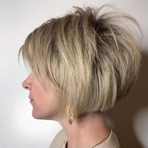 choppy layered inverted bob