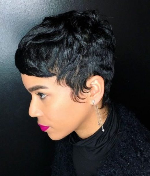 feminine curly pixie haircut