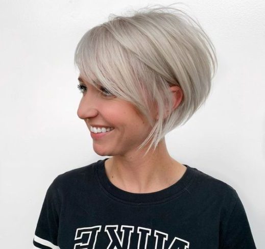 fine hair short stacked bob haircuts for thin hair