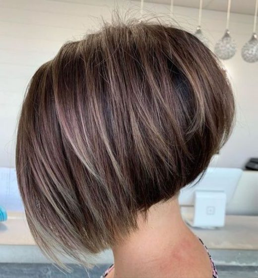 funky short stacked bob