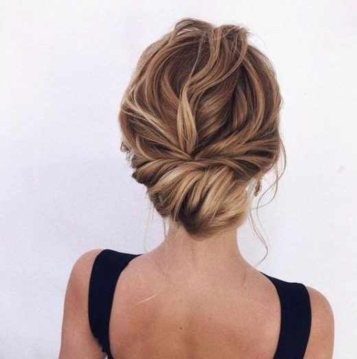 messy bun for shoulder length hair