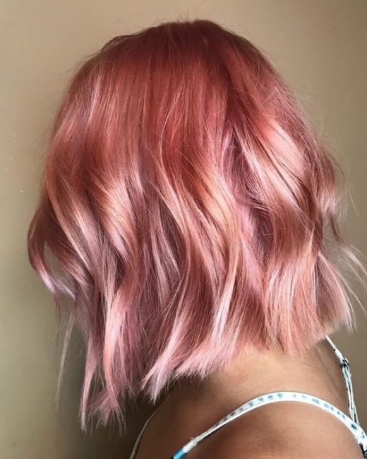 ombre pink curly hair