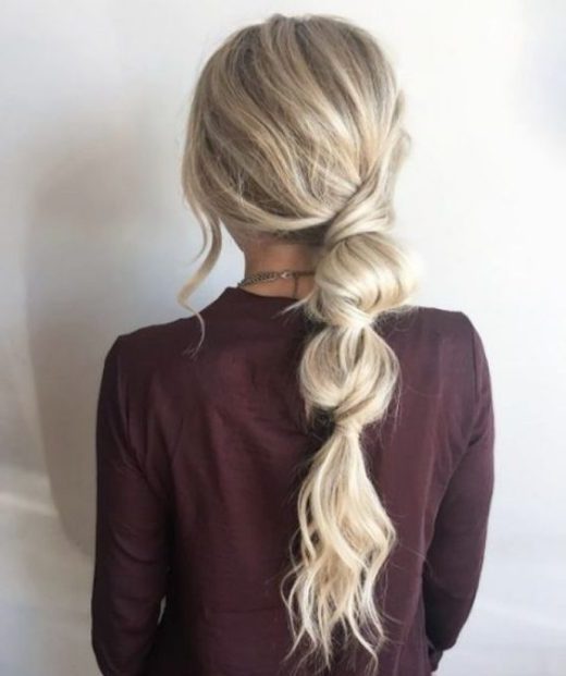 ponytail bubble braid