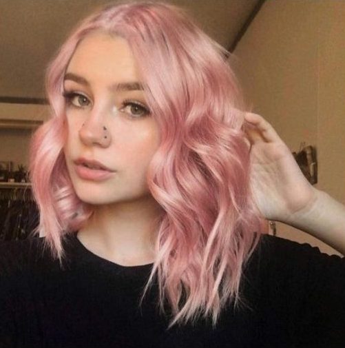 rose gold pink hair