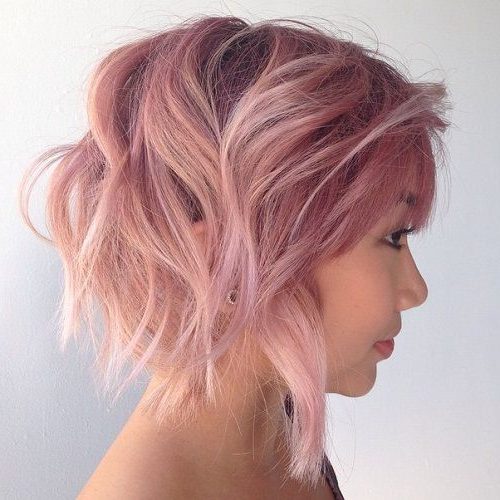 short pastel pink hair