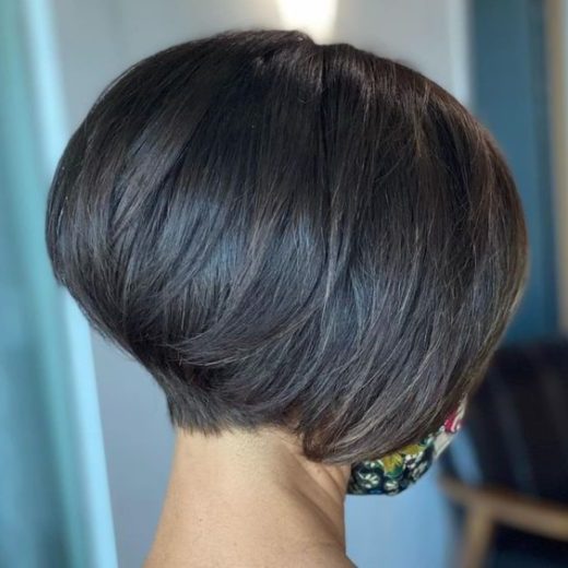 stacked funky inverted bob