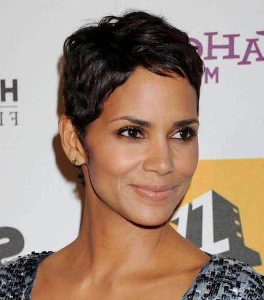 tapered pixie cut black hair