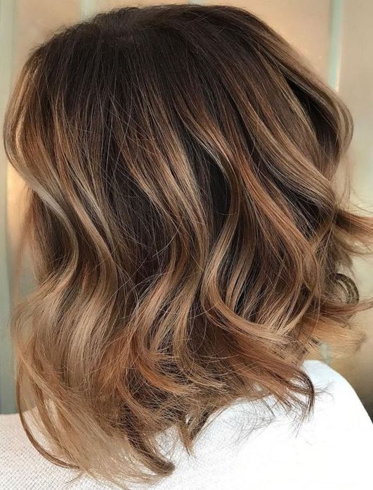 Caramel light brown balayage