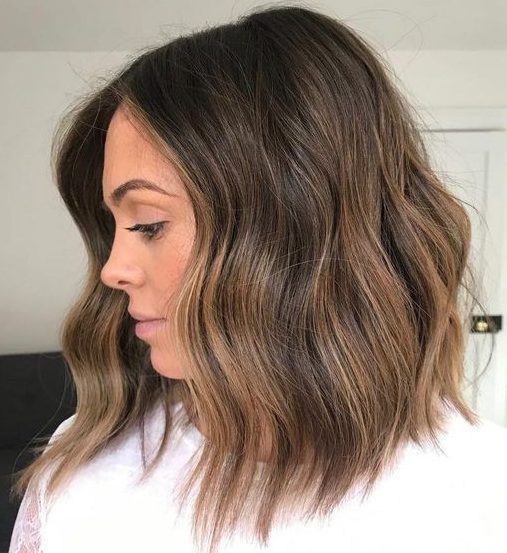 Subtle balayage dark brown hair