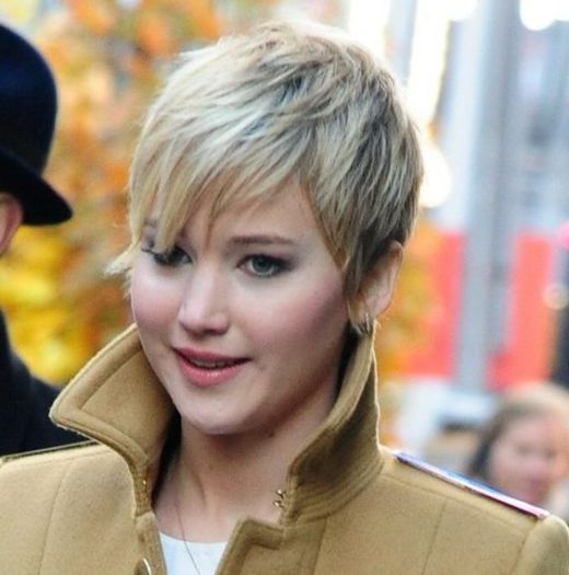 choppy jennifer lawrence short hair