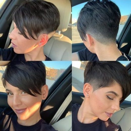 feminine undercut pixie hair