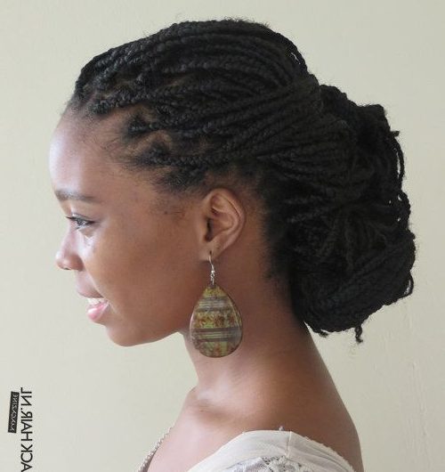 styling box braids for a wedding