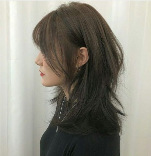 wolf cut hair female long