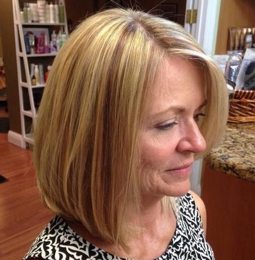 fringe layered bob for fine hair over 50