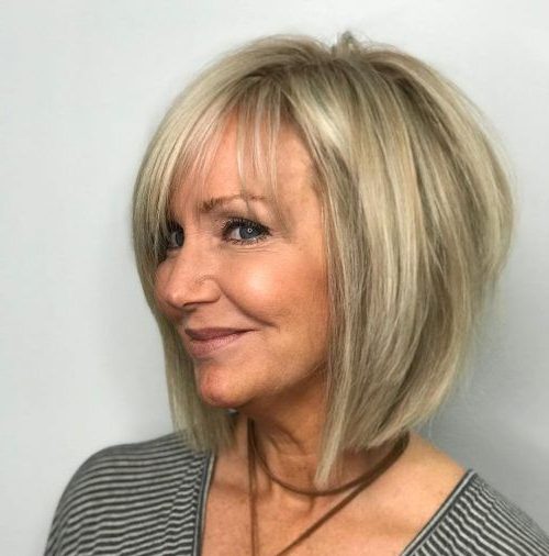 medium layered bob hairstyles for over 50