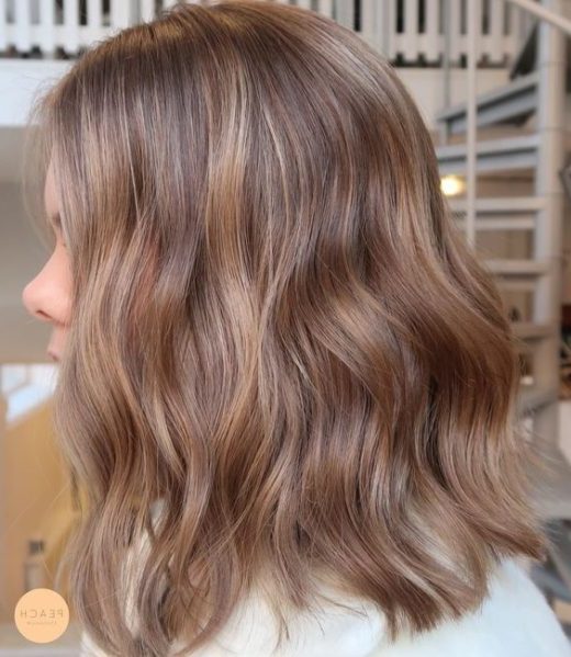 dark blonde hair with highlights