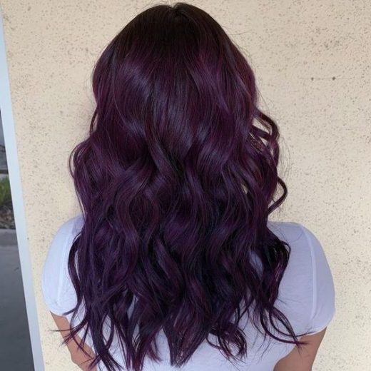 plum black cherry purple hair color