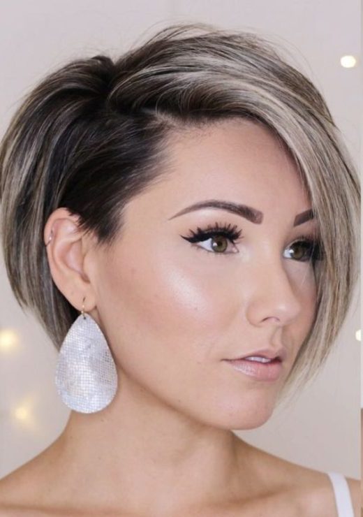 double side shave short hair