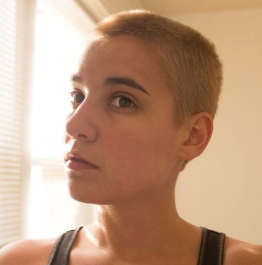 fade female buzz cut