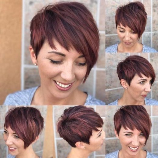 pixie cut front view