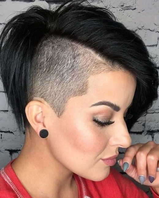 short curly side shave