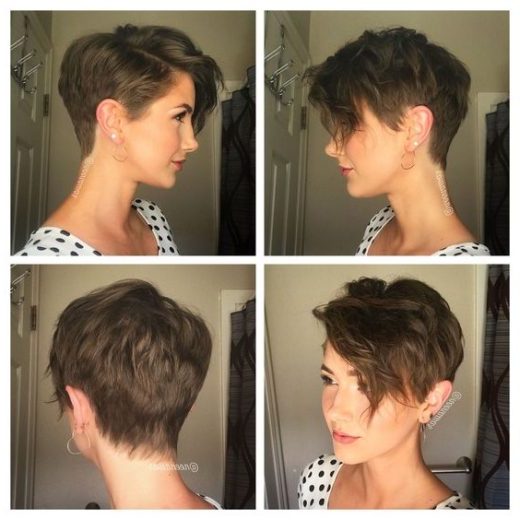 undercut short pixie haircuts front and back view