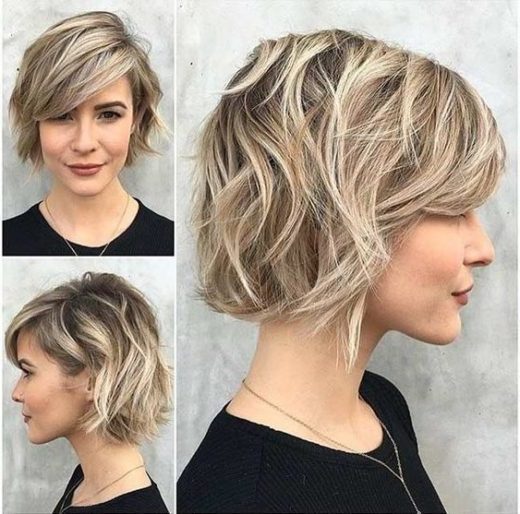 aesthetic short hair with bangs