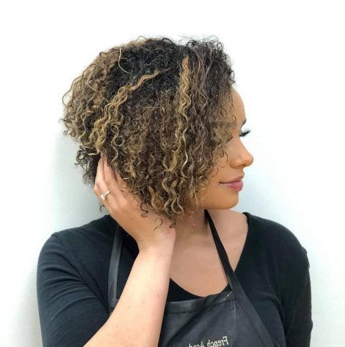 caramel brown balayage short hair