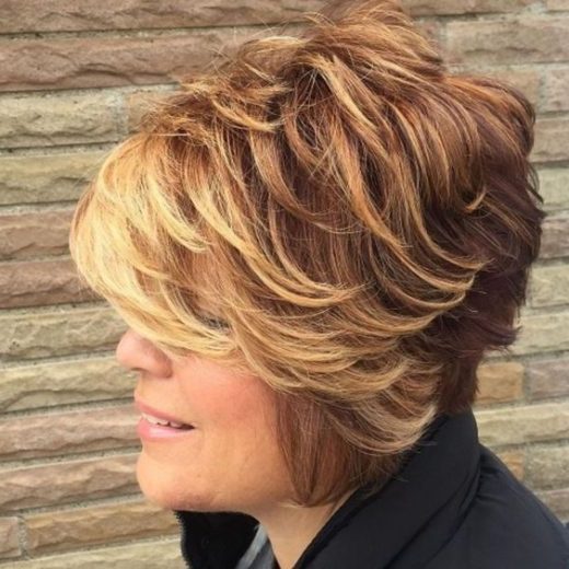 short choppy hairstyles for over 40