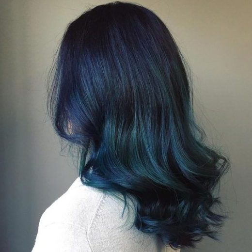 midnight blue dark blue hair color