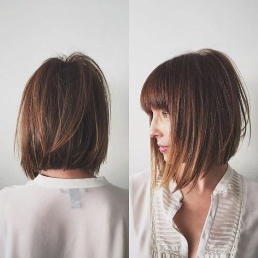 fine hair layered bob