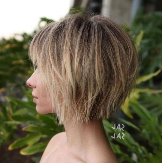 fine hair short choppy bob